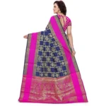 Generic Women's Jacquard Woven Saree With Unstitched Blouse 5.5Mtr (Blue) - Image 3
