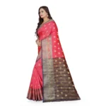 Generic Women's Jacquard Woven Saree With Unstitched Blouse 5.5Mtr (Multicolor) - Image 2