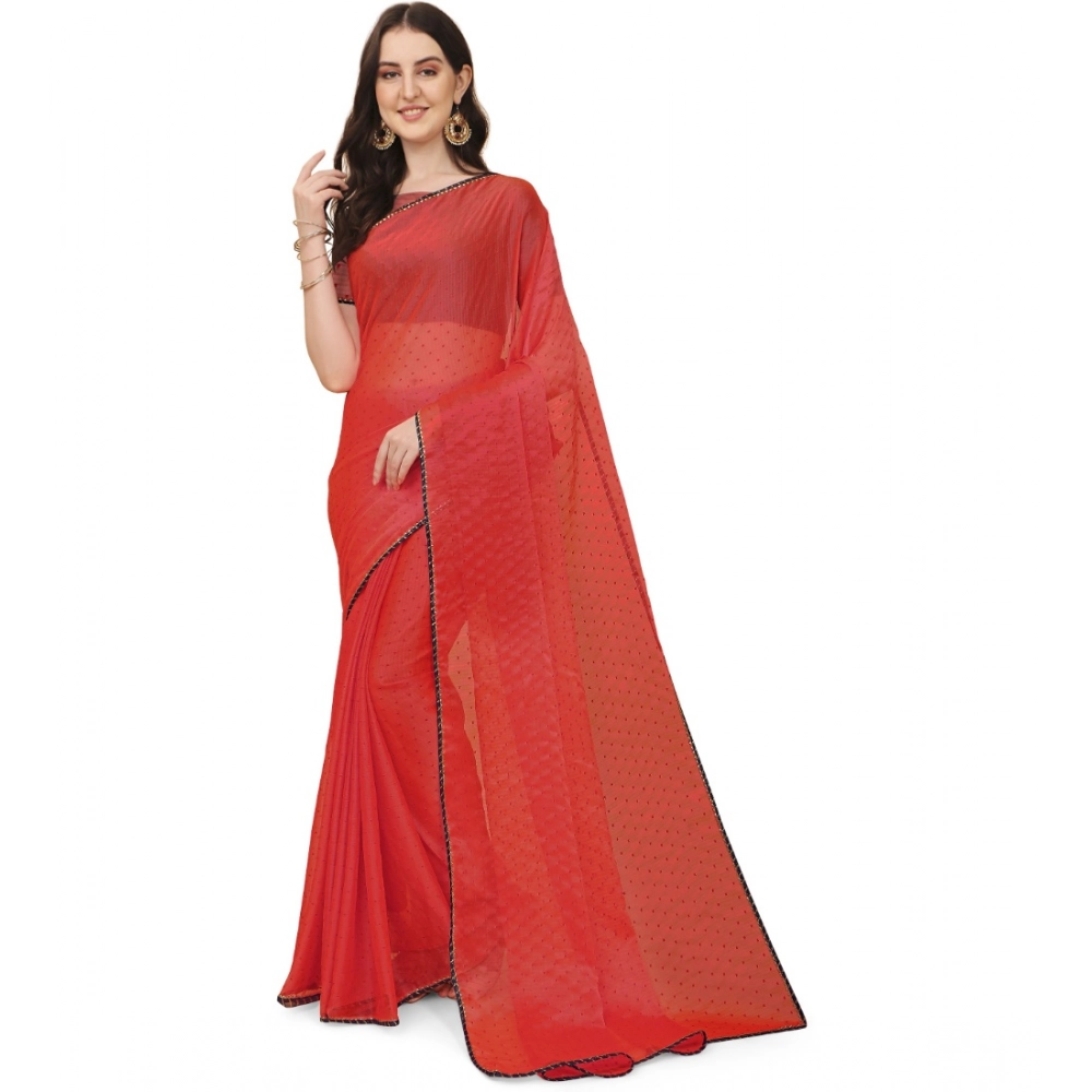 53925214247_85e552d28f_o_d-1000x1000-1.webp Generic Women's Silk Blend Embellished Saree With Unstitched Blouse 5.5Mtr (Red) - Image 1