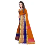 Generic Women's Jacquard Woven Saree With Unstitched Blouse 5.5Mtr (Multicolor) - Image 3