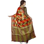 Generic Women's Jacquard Woven Saree With Unstitched Blouse 5.5Mtr (Multicolor) - Image 3