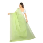 Generic Women's Cotton Silk Self Design Saree With Unstitched Blouse 5.5Mtr (Light Green) - Image 4