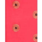 Generic Women's Silk Blend Embroidered Saree With Unstitched Blouse 5.5Mtr (Pink) - Image 2