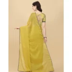 Generic Women's Silk Blend Embellished Saree With Unstitched Blouse 5.5Mtr (Mustard) - Image 2