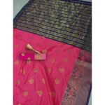Generic Women's Silk Blend Woven Saree With Unstitched Blouse 5.5Mtr (Multicolor) - Image 4