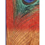 Generic Women's Crepe Digital Print Saree With Unstitched Blouse 5.5Mtr (Orange) - Image 2