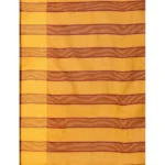 Generic Women's Cotton Silk Striped Saree With Unstitched Blouse 5.5Mtr (Mustard) - Image 2
