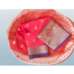 Generic Women's Silk Blend Woven Saree With Unstitched Blouse 5.5Mtr (Red) - Image 2