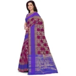 Generic Women's Jacquard Woven Saree With Unstitched Blouse 5.5Mtr (Purple) - Image 3