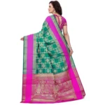 Generic Women's Jacquard Woven Saree With Unstitched Blouse 5.5Mtr (Light Green) - Image 4
