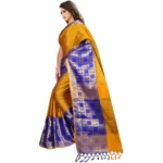 Generic Women's Jacquard Woven Saree With Unstitched Blouse 5.5Mtr (Mustard) - Image 3