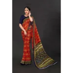 Generic Women's Georgette Floral Print Saree With Unstitched Blouse 5.5Mtr (Multicolor) - Image 2
