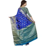 Generic Women's Jacquard Woven Saree With Unstitched Blouse 5.5Mtr (Multicolor) - Image 3