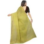 Generic Women's Cotton Silk Self Design Saree With Unstitched Blouse 5.5Mtr (Light Green) - Image 4