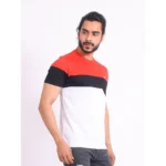 Generic Men's Casual Cotton Printed Round Neck Half Sleeve T-Shirt (Red) - Image 4