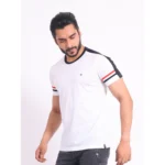 Generic Men's Casual Cotton Printed Round Neck Half Sleeve T-Shirt (White) - Image 3