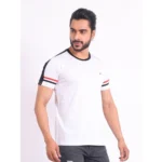 Generic Men's Casual Cotton Printed Round Neck Half Sleeve T-Shirt (White) - Image 4
