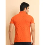 Generic Men's Casual Cotton Printed Polo Neck Half Sleeve T-Shirt (Rust) - Image 2