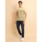 Generic Men's Casual Cotton Printed Round Neck Half Sleeve T-Shirt (Beige) - Image 7