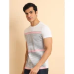 Generic Men's Casual Cotton Printed Round Neck Half Sleeve T-Shirt (White) - Image 4