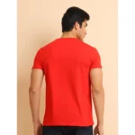 Generic Men's Casual Cotton Printed Round Neck Half Sleeve T-Shirt (Red) - Image 2
