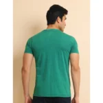 Generic Men's Casual Cotton Printed Round Neck Half Sleeve T-Shirt (Green) - Image 2