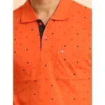 Generic Men's Casual Cotton Printed Polo Neck Half Sleeve T-Shirt (Rust) - Image 6