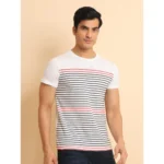 Generic Men's Casual Cotton Printed Round Neck Half Sleeve T-Shirt (White) - Image 3
