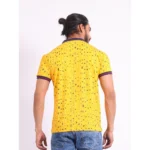 Generic Men's Casual Cotton Printed Polo Neck Half Sleeve T-Shirt (Turmeric) - Image 2