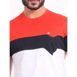 Generic Men's Casual Cotton Printed Round Neck Half Sleeve T-Shirt (Red) - Image 6