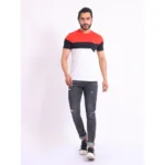 Generic Men's Casual Cotton Printed Round Neck Half Sleeve T-Shirt (Red) - Image 7