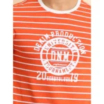 Generic Men's Casual Cotton Printed Round Neck Half Sleeve T-Shirt (Rust) - Image 6