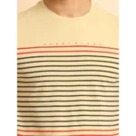 Generic Men's Casual Cotton Printed Round Neck Half Sleeve T-Shirt (Beige) - Image 6