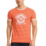 Generic Men's Casual Cotton Printed Round Neck Half Sleeve T-Shirt (Rust)