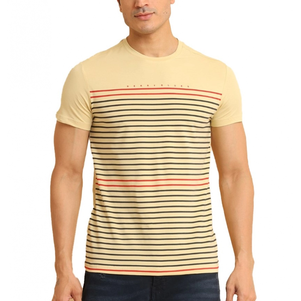 53989734559_a04b2d193a_o_d-1000x1000-1.webp Generic Men's Casual Cotton Printed Round Neck Half Sleeve T-Shirt (Beige) - Image 1