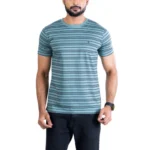 Generic Men's Casual Cotton Printed Round Neck Half Sleeve T-Shirt (Gery)
