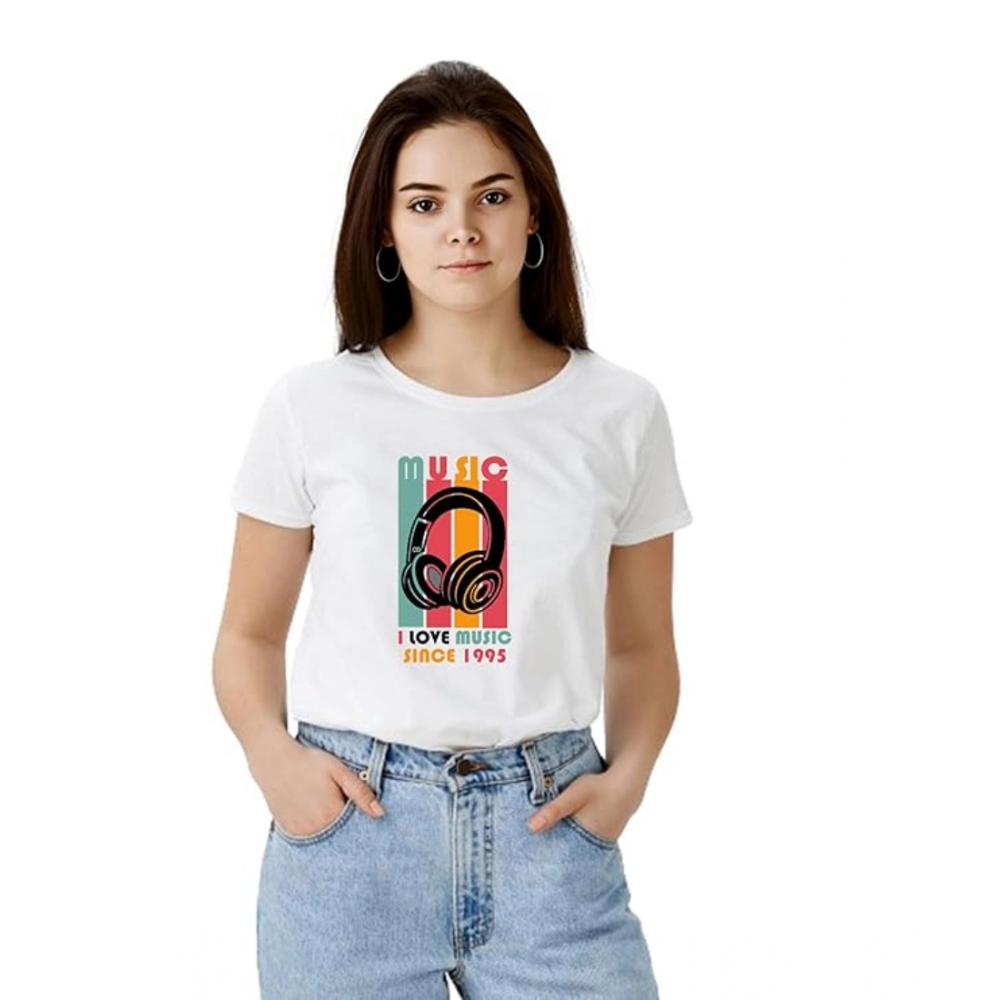 54010333851_ba171fbab9_o_d-1000x1000-1.webp Generic Women's Polyester Solid Printed Round Neck Half Sleeve T-shirt (White) - Image 1