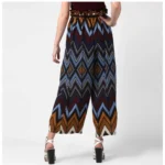Generic Women's Polyester Chevron Elasticated Trousers (Multicolor) - Image 4