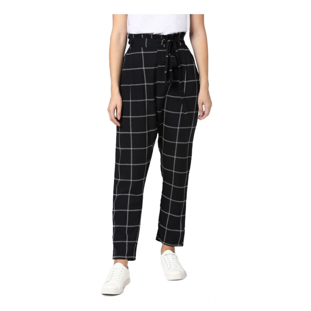 54041762983_7a6d320142_o_d-1000x1000-1.webp Generic Women's Polyester Checkered Elasticated Trousers (Black - White) - Image 1