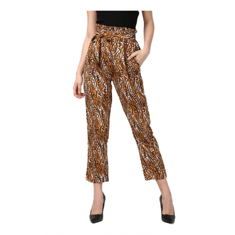 54041835244_4e26a71c03_o_d-1000x1000-1.webp Generic Women's Polyester Animal Print Elasticated Trousers (Orange - Black) - Image 1