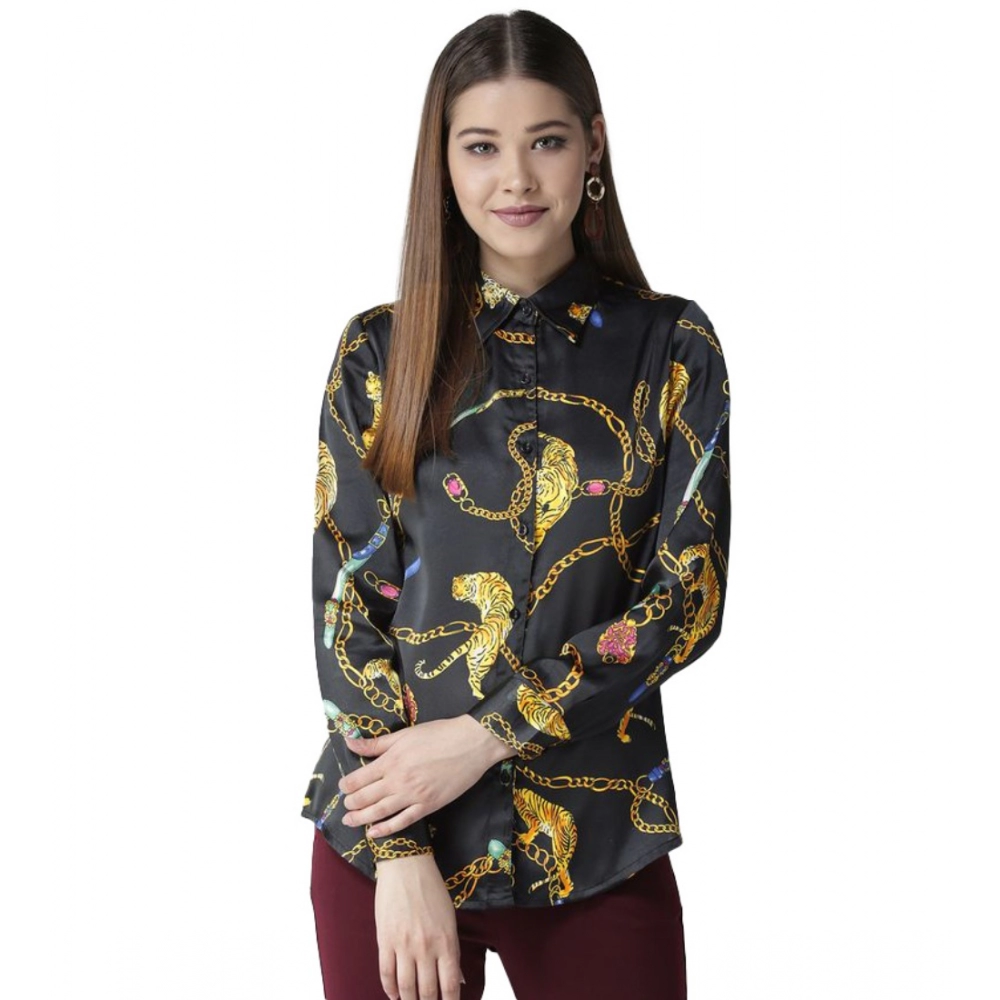 54041835694_d1787b0342_o_d-1000x1000-1.webp Generic Women's Satin Printed Long Sleeves Standard Length Shirt (Black - Gold) - Image 1