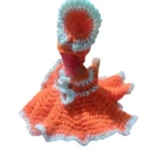 Generic Laddu Gopal Tharad Dress Size: 0 To 6 (Orange-White) - Image 2