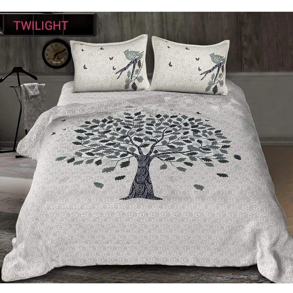54141341374_4f5cbfa502_o_d-1000x1000-1.webp Generic Cotton Printed Queen Size Bedsheet With 2 Pillow Covers (White, 90x100 Inch) - Image 1