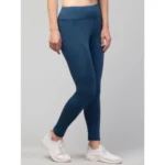 Generic Women's Polyester Solid Ankle Length High-Rise Tights (Teal) - Image 5
