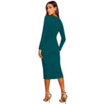 Generic Women's Knitting stretchable Round Neck Full Sleeve Dress (Morpich ) - Image 5