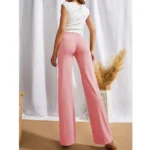 Generic Women's Polyester Solid Regular Fit Pant (Peach) - Image 5
