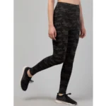 Generic Women's Polyester Spandex Solid Ankle Length High Rise Slip On Tights (Black) - Image 4