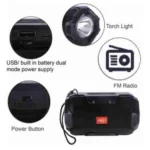 Generic Plastic Rubber Wireless AO105 Bluetooth Speaker (Black) - Image 3