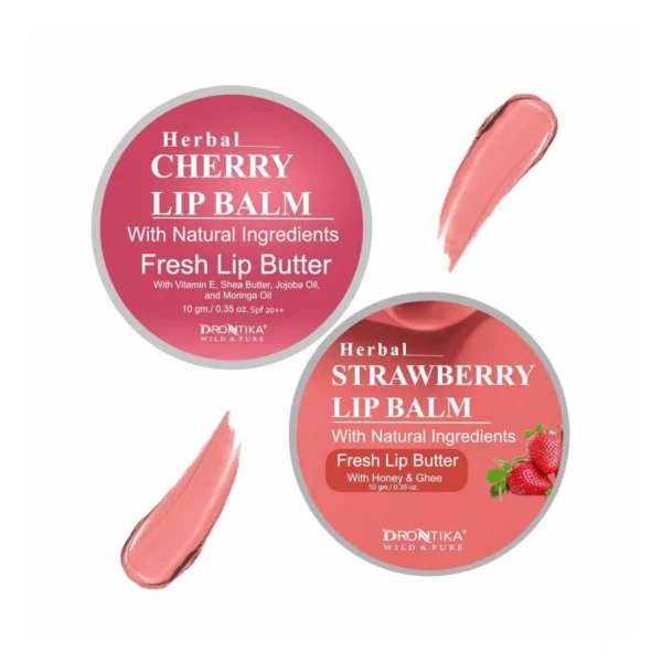Generic Unisex Herbal Dark And Chapped Lips Cherry & Strawberry Lip Balm Pack Of 2  (10gm)