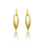 Generic Women's brassNew Gold Tone Polish Mini Office Earrings (Gold Plated)